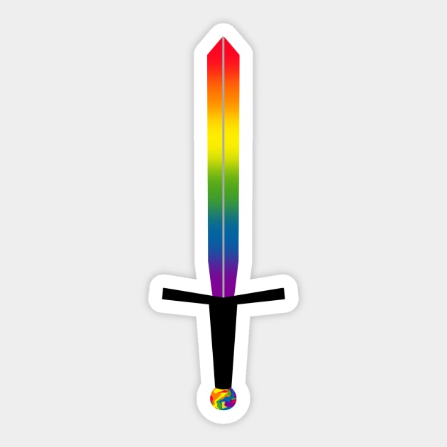 Rainbow Sword Sticker by nats-designs